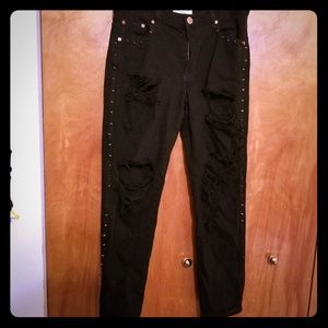 Side Stud Boyfriend Jeans